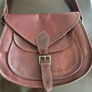Elegant Brown Leather Women's Bag